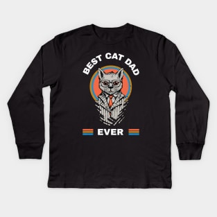 Best Cat Dad Ever Kids Long Sleeve T-Shirt